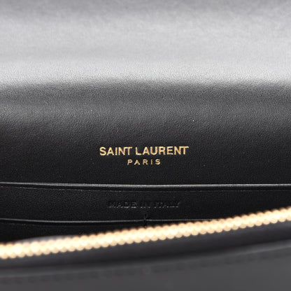 Saint Laurent Smooth Calfskin Classic Monogram Kate Tassel Chain Wallet Black 8 of 10