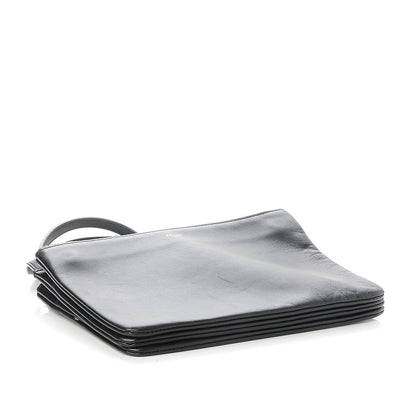 Celine Lambskin Small Trio Crossbody Bag Black 4 of 9