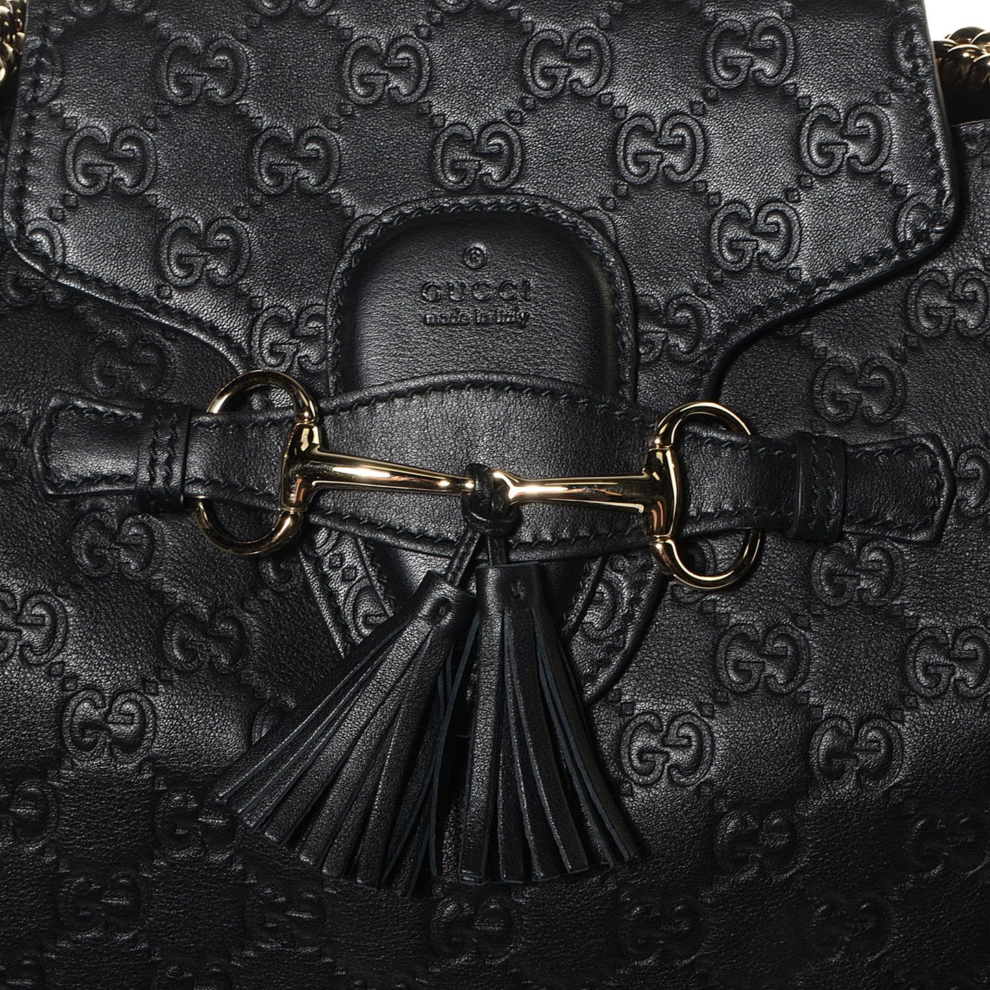 Guccissima Medium Emily Shoulder Bag Black