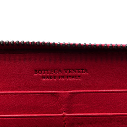 Bottega Veneta Nappa Bubble Quilted Zip Around Wallet Fuchsia 4 of 6