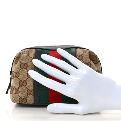 Gucci Monogram Web Small Cosmetic Case Dark Brown 2 of 9