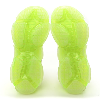 Balenciaga Fabric Mesh Clear Sole Fluo Womens Triple S Sneakers 40 White Fluo Yellow 5 of 11