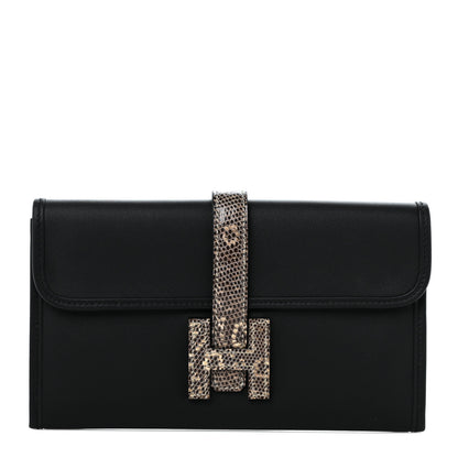 Hermes Swift Lizard Jige Touch Duo Clutch Black Ombre 1 of 8