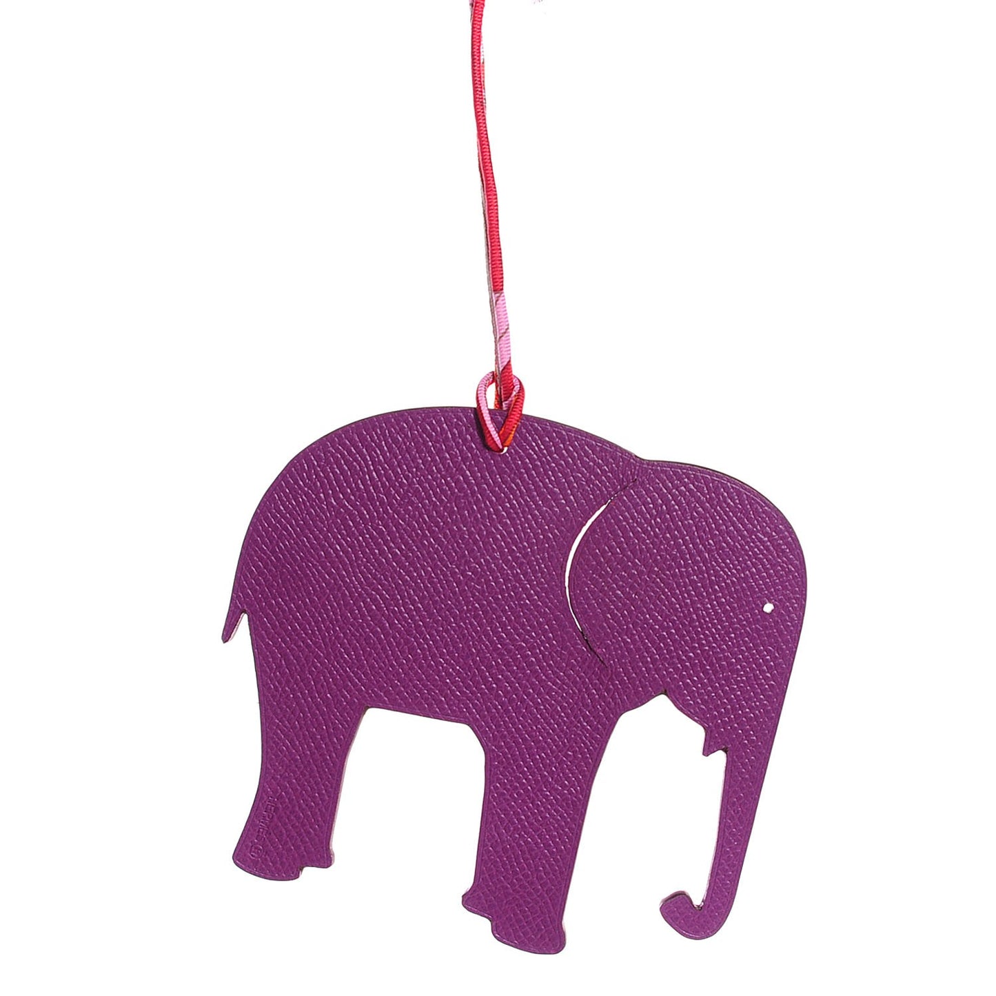 Epsom Togo Petit H Elephant Bag Charm Anemone Capucine