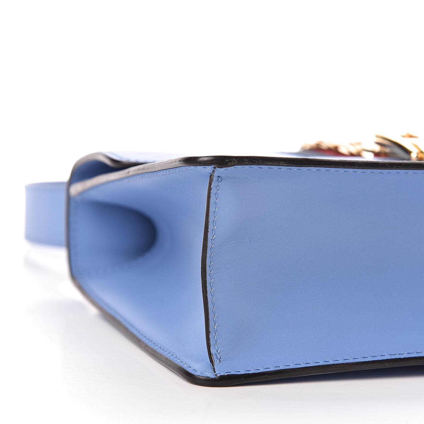 Calfskin Small Sylvie Shoulder Bag Clear Sky Blue