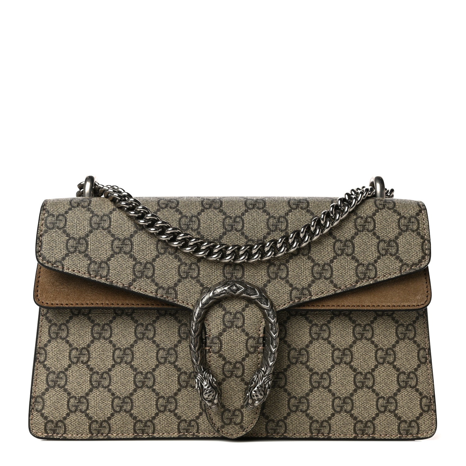 Gucci GG Supreme Monogram Small Dionysus Shoulder Bag Taupe 1 of 14