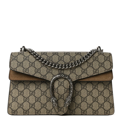 Gucci GG Supreme Monogram Small Dionysus Shoulder Bag Taupe 1 of 14