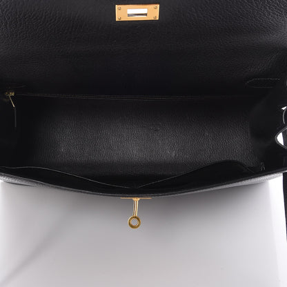 Hermes Chevre de Coromandel Kelly Sellier 35 Black 8 of 31