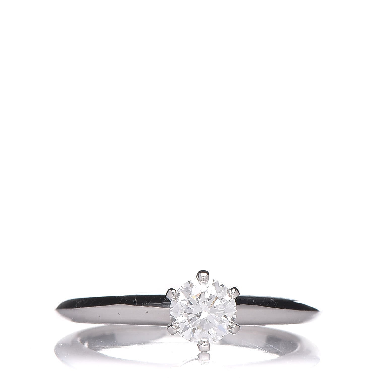 Tiffany Platinum Diamond .40ct Solitaire Engagement Ring 49 5 1 of 6