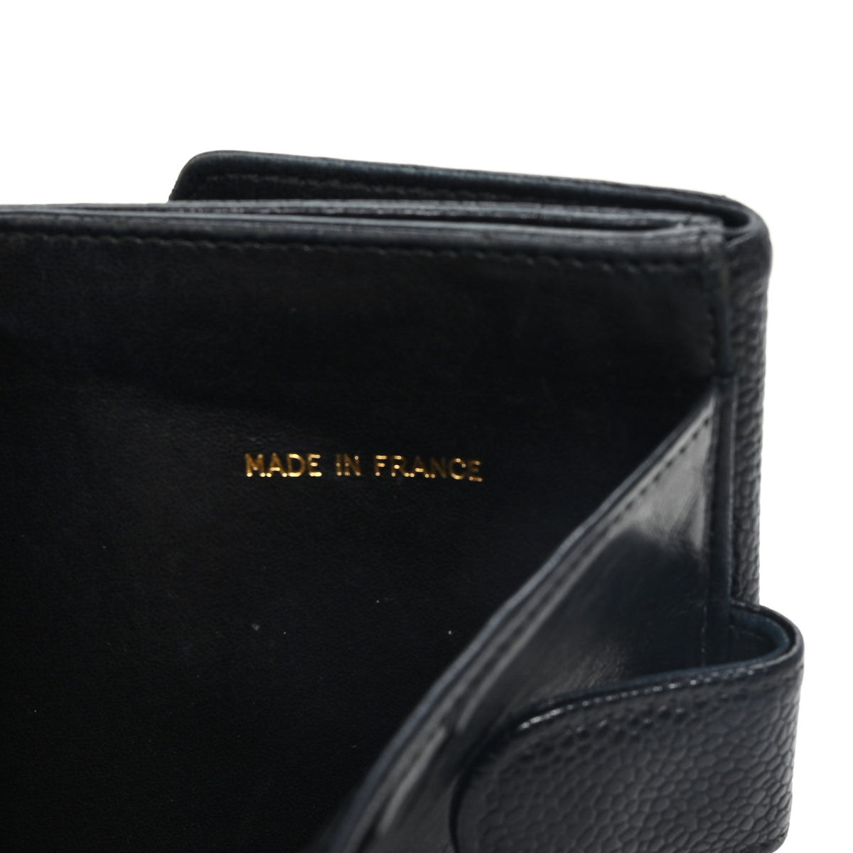 Caviar Timeless CC Compact French Wallet Black
