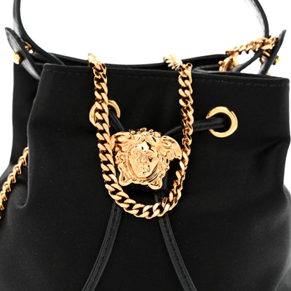 Versace Satin Medusa Mini Bucket Bag Black 8 of 10
