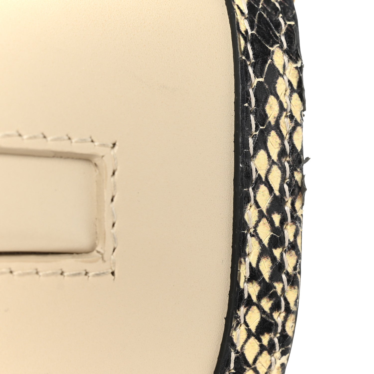 Burberry Calfskin Snakeskin Small Olympia Shoulder Bag Pale Biscuit 11 of 11