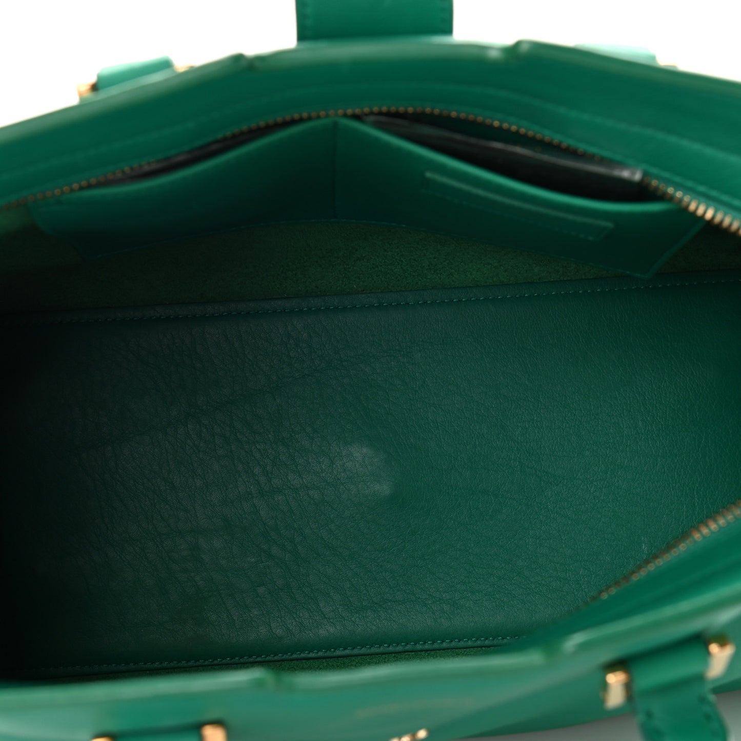 Calfskin Small Classic Y Cabas Green