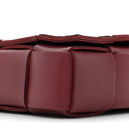 Bottega Veneta Lambskin Maxi Intrecciato Cassette Crossbody Bag Bordeaux 7 of 11