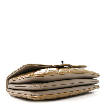 Chanel Patent Quilted 3 Jumbo Flap Light Brown 4 of 10