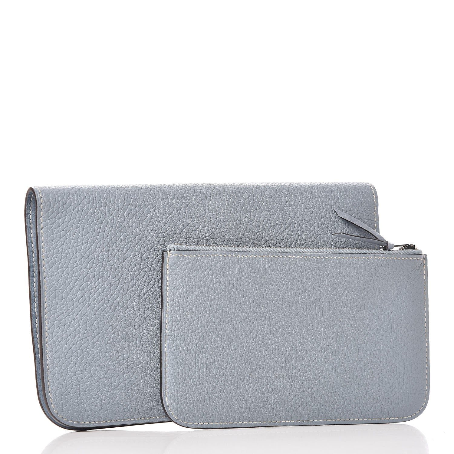 Hermes Togo Dogon Duo Wallet Bleu Lin 5 of 10