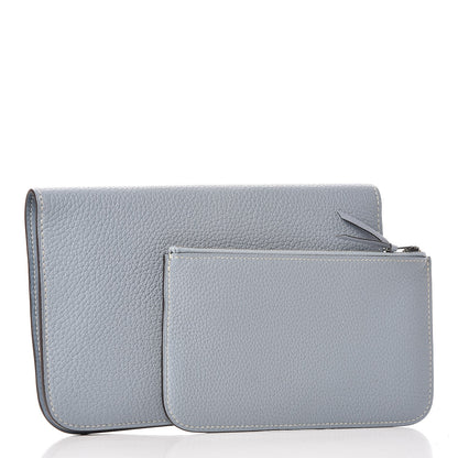 Hermes Togo Dogon Duo Wallet Bleu Lin 5 of 10