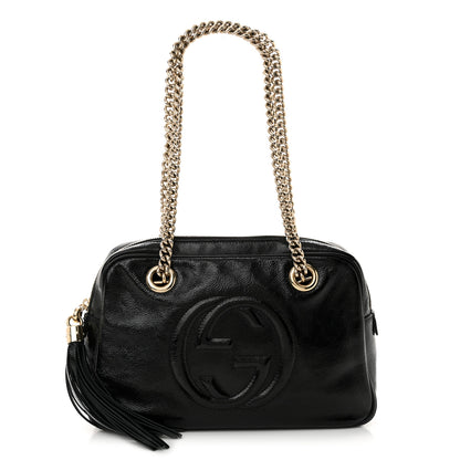 Gucci Soft Patent Small Soho Bowler Black 1 of 11