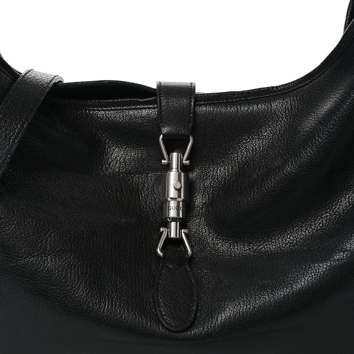 Gucci Calfskin Large Jackie 1961 Shoulder Bag Black 8 of 10