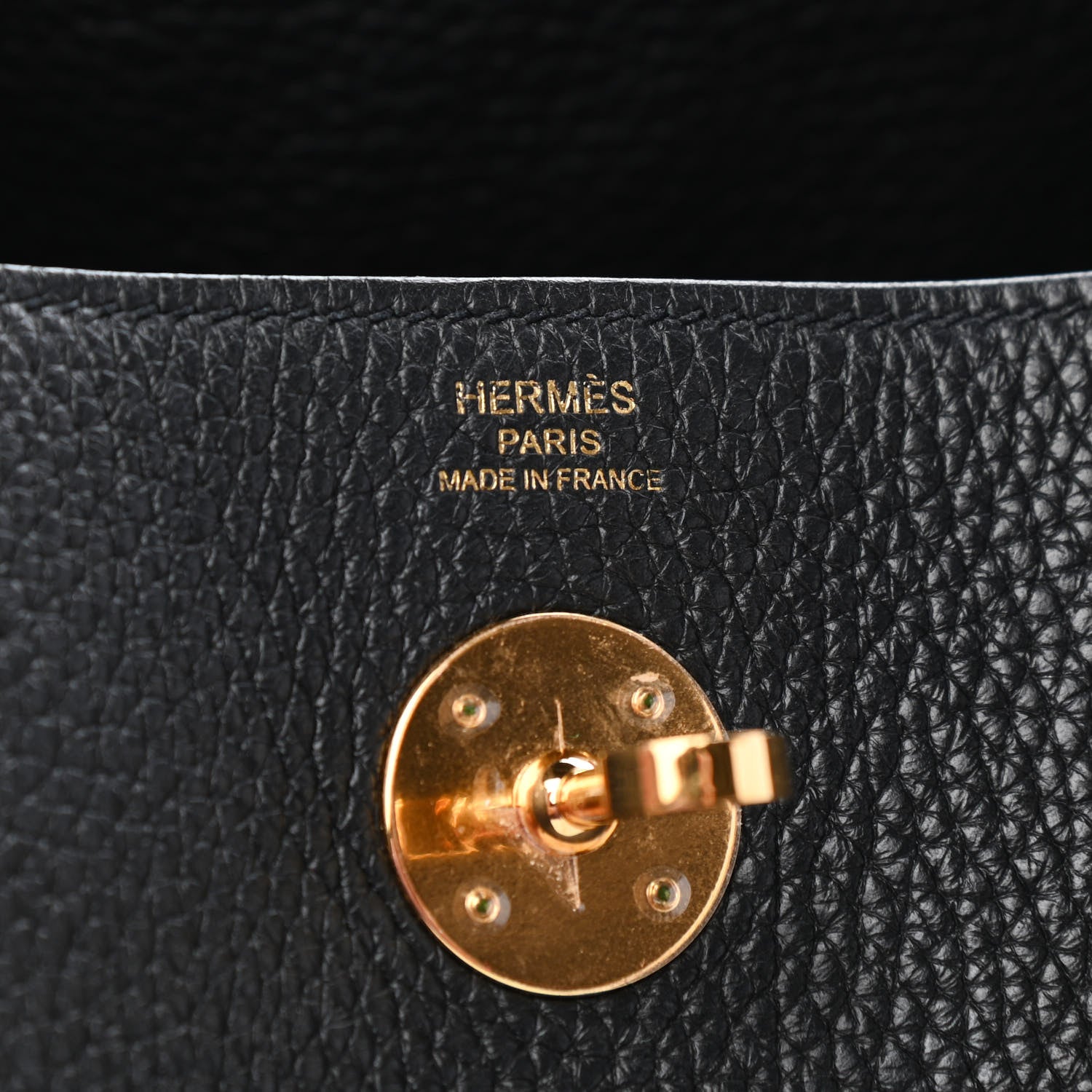 Hermes Taurillon Clemence Lindy 26 Black 6 of 10