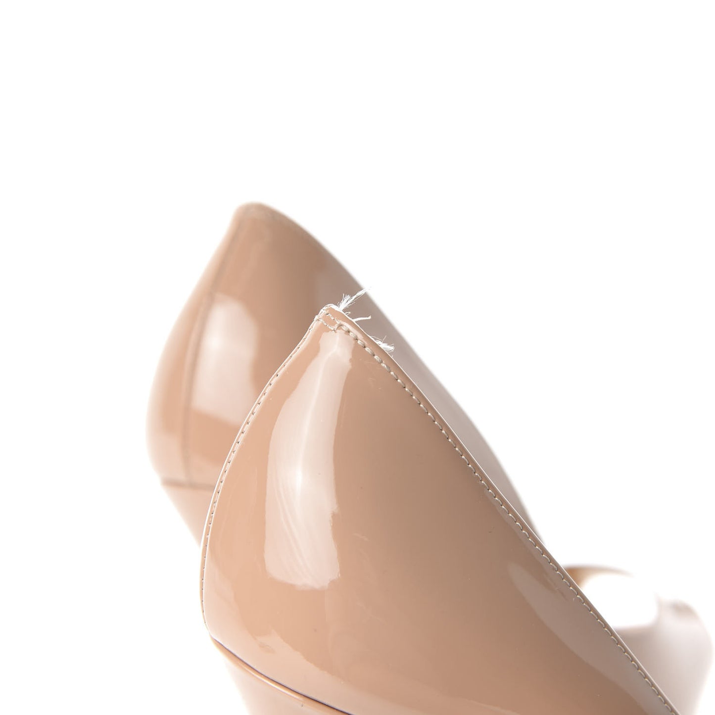Patent Fetish Peep 140 Pumps 38.5 Nude