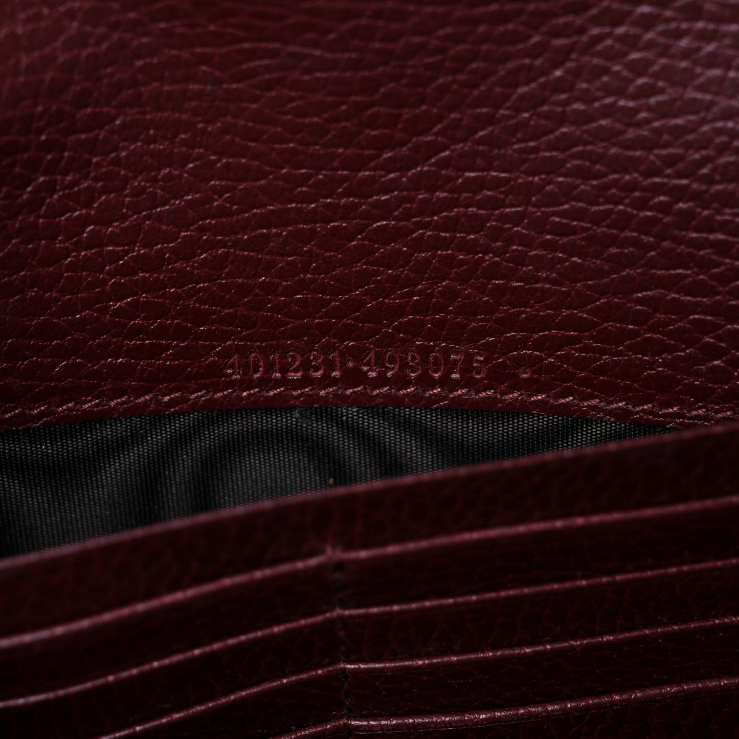 Dollar Calfskin Crystal Mini Dionysus Chain Wallet Vintage Bordeaux