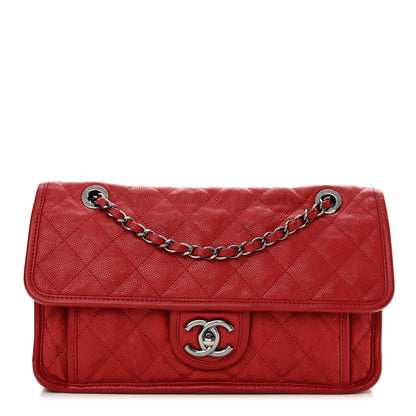 Chanel Caviar Quilted Large French Riviera Flap Red 1 of 12