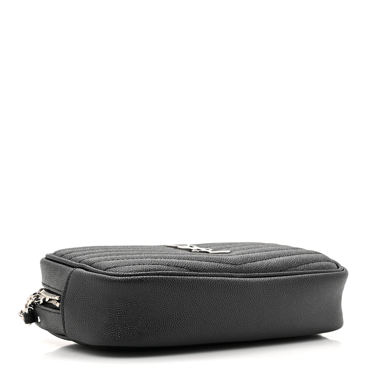 Saint Laurent Grain De Poudre Matelasse Monogram Mini Lou Camera Bag Black 4 of 11