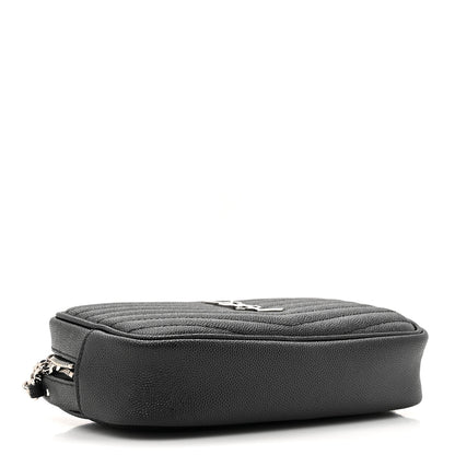 Saint Laurent Grain De Poudre Matelasse Monogram Mini Lou Camera Bag Black 4 of 11