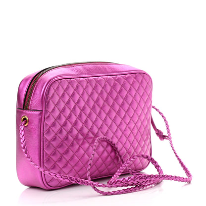 Gucci Laminated Nappa Trapuntata Small Zumi Shoulder Bag Fuxia 3 of 10