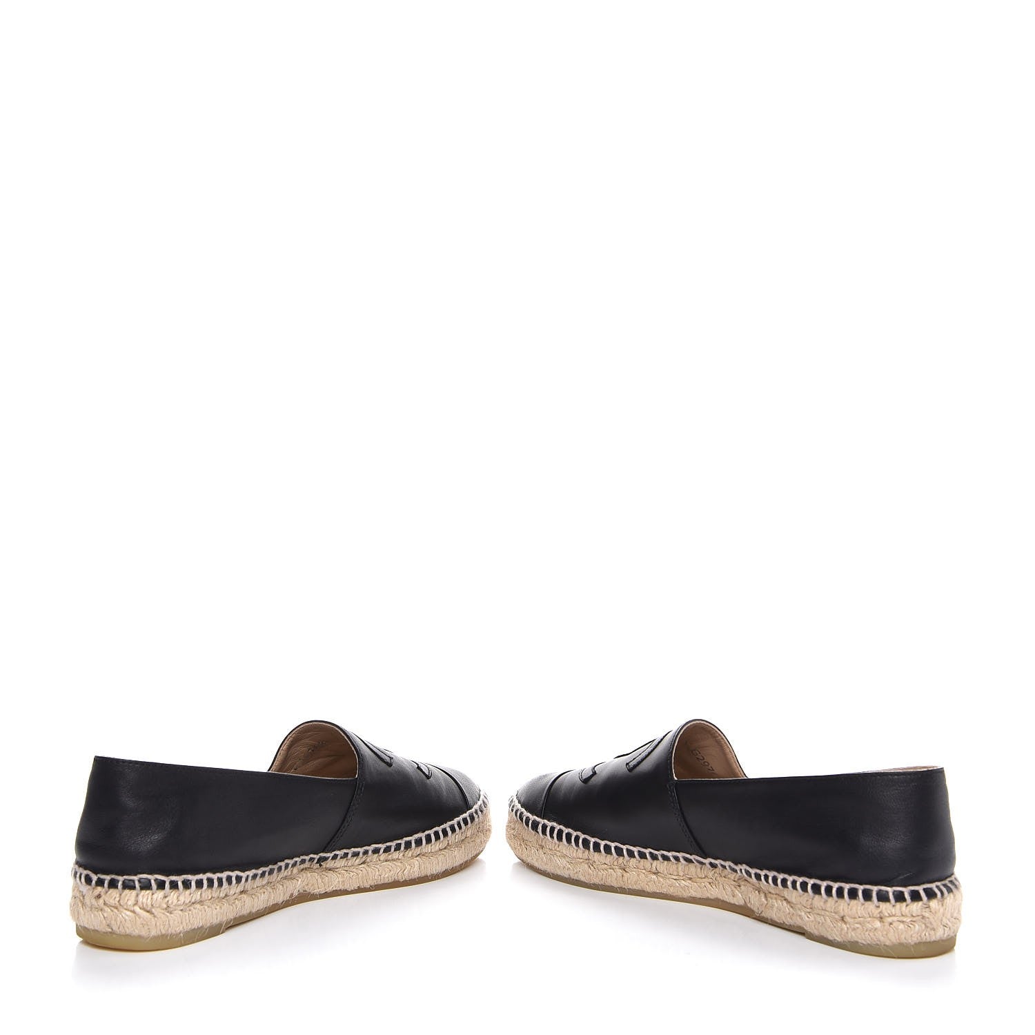 Chanel Lambskin CC Espadrilles 38 Black 5 of 13