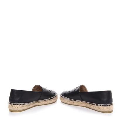 Chanel Lambskin CC Espadrilles 38 Black 5 of 13