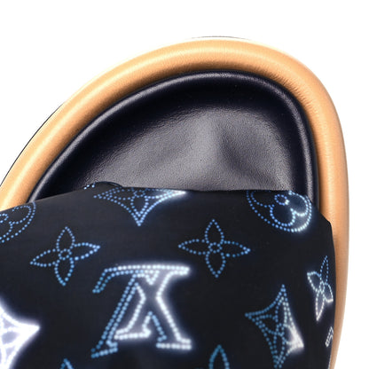 Louis Vuitton Nylon Monogram Womens Pool Pillow Comfort Mules 36 Navy Blue 9 of 9