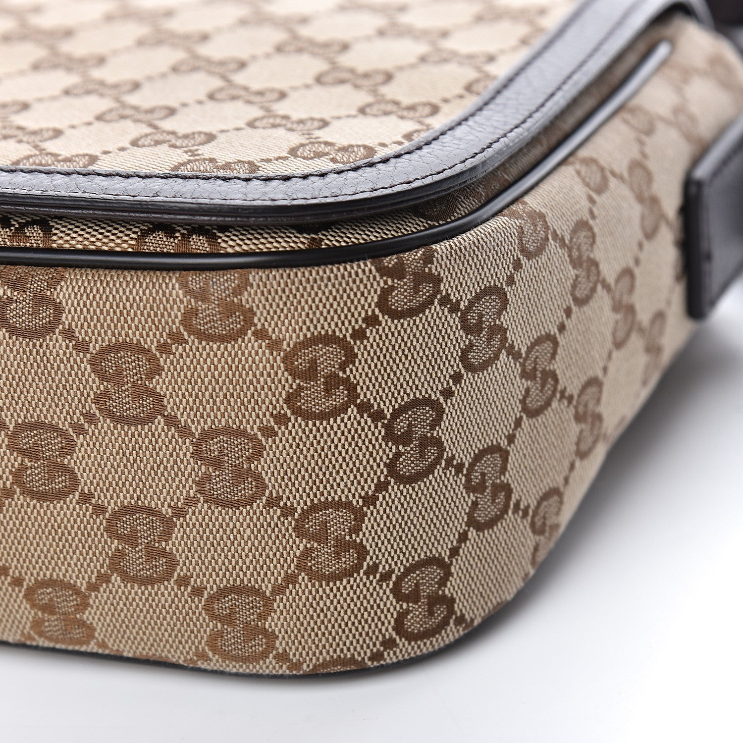 Gucci Monogram Flap Messenger Bag Beige Dark Brown 10 of 10