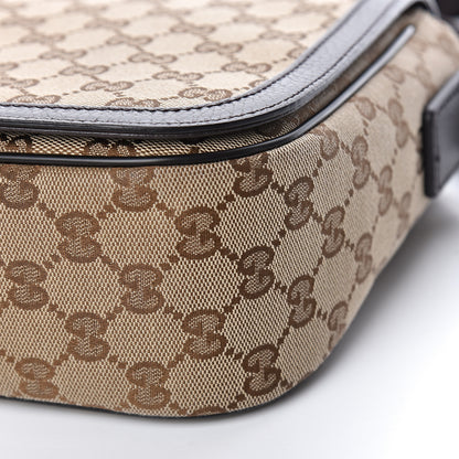 Gucci Monogram Flap Messenger Bag Beige Dark Brown 10 of 10