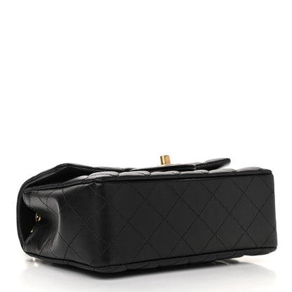 Chanel Lambskin Quilted Mini Rectangular Flap Black 4 of 11