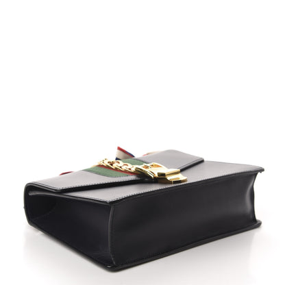 Gucci Calfskin Small Sylvie Shoulder Bag Black 4 of 10