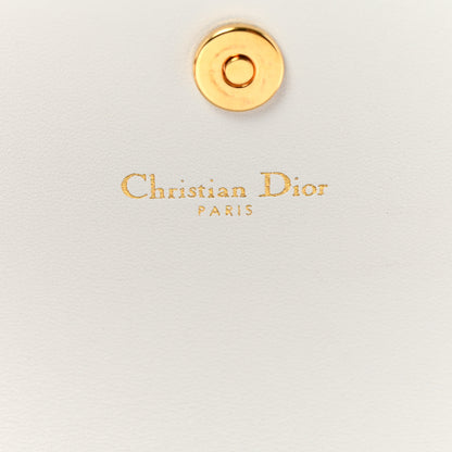 Christian Dior Calfskin Caro Freesia Long Wallet White Multicolor 6 of 8
