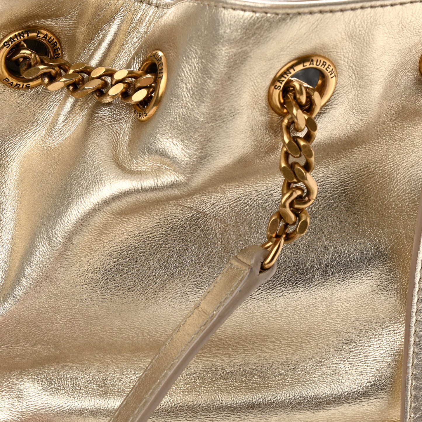 Lambskin Matelasse Monogram Joe Backpack Pale Gold