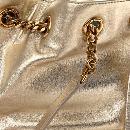 Saint Laurent Lambskin Matelasse Monogram Joe Backpack Pale Gold 16 of 19