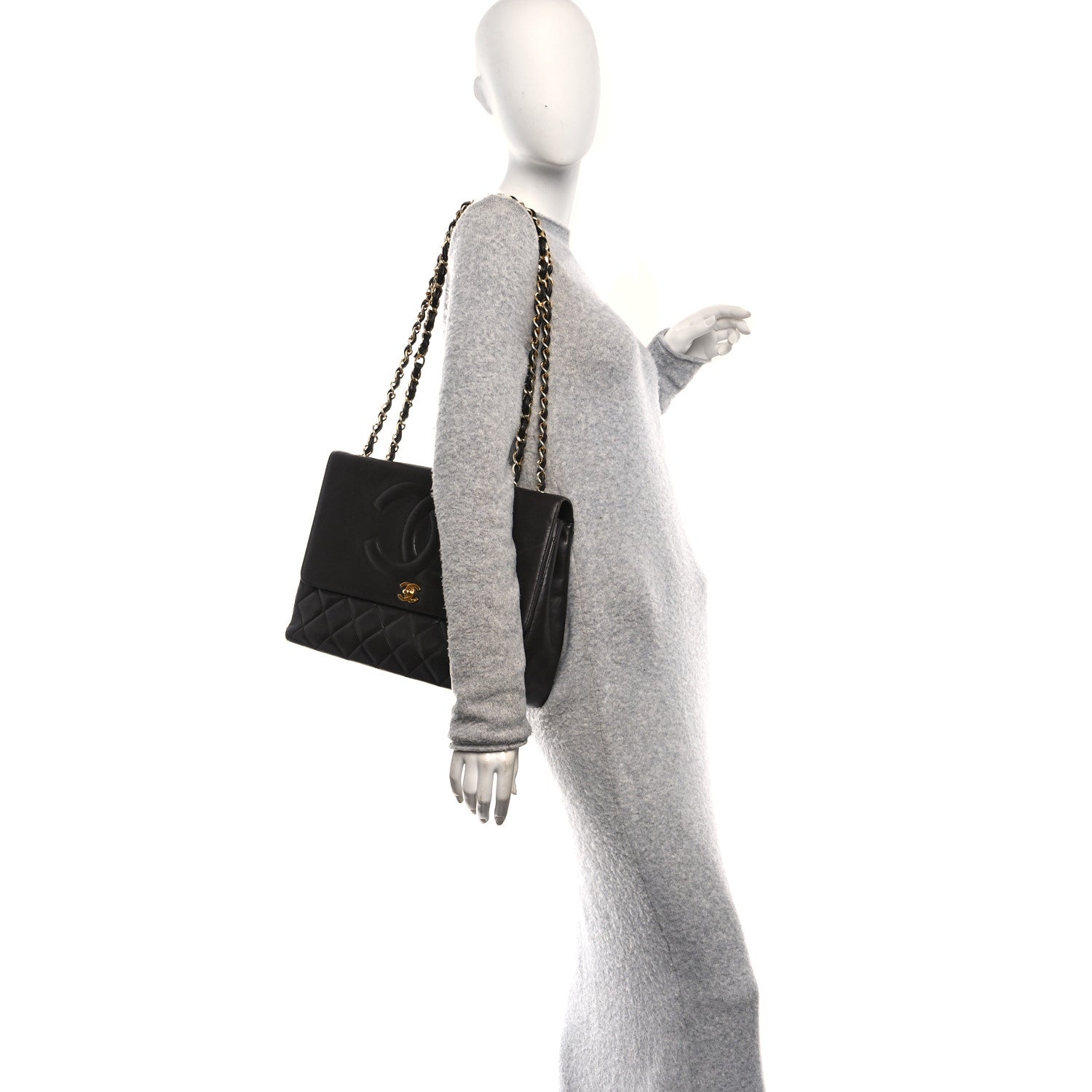 Chanel Lambskin Quilted CC Maxi Jumbo Single Flap Brown 2 of 16