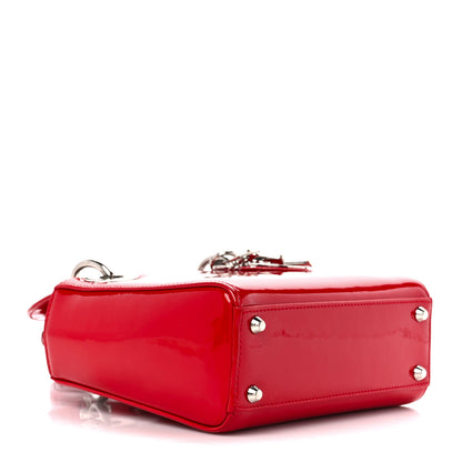 Christian Dior Patent Mini Lady Dior Red 4 of 11