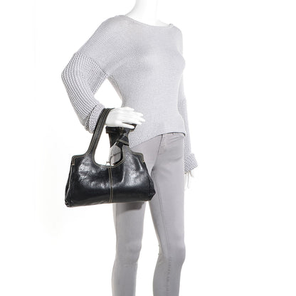 Miu Miu Buffalo Leather Tote Nero Black 2 of 7