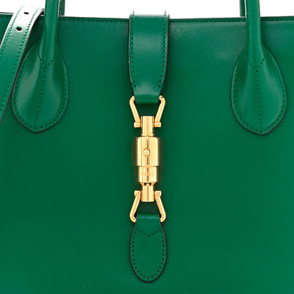 Gucci Boarded Plutone Calfskin Medium Jackie 1961 Tote Emerald 8 of 10