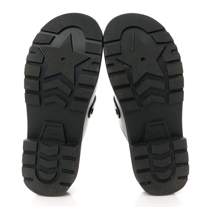 Christian Dior Calfskin Diorquake Buckled Lug Sole 15mm Clogs 37 Black 6 of 9