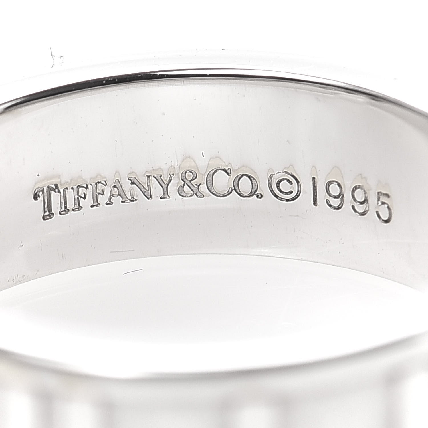 Tiffany 18K White Gold Diamond Atlas Ring 47 4 7 of 7