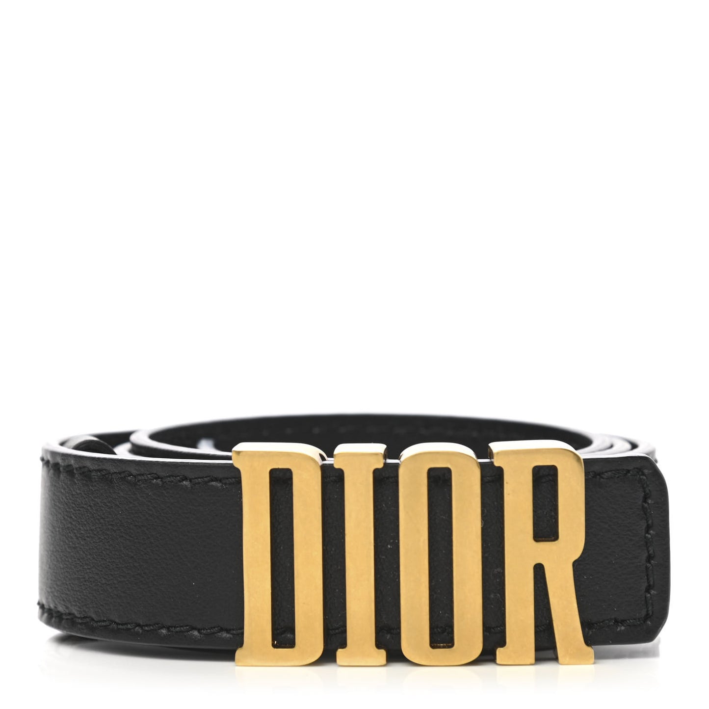 Calfskin D Fence Belt 75 Black