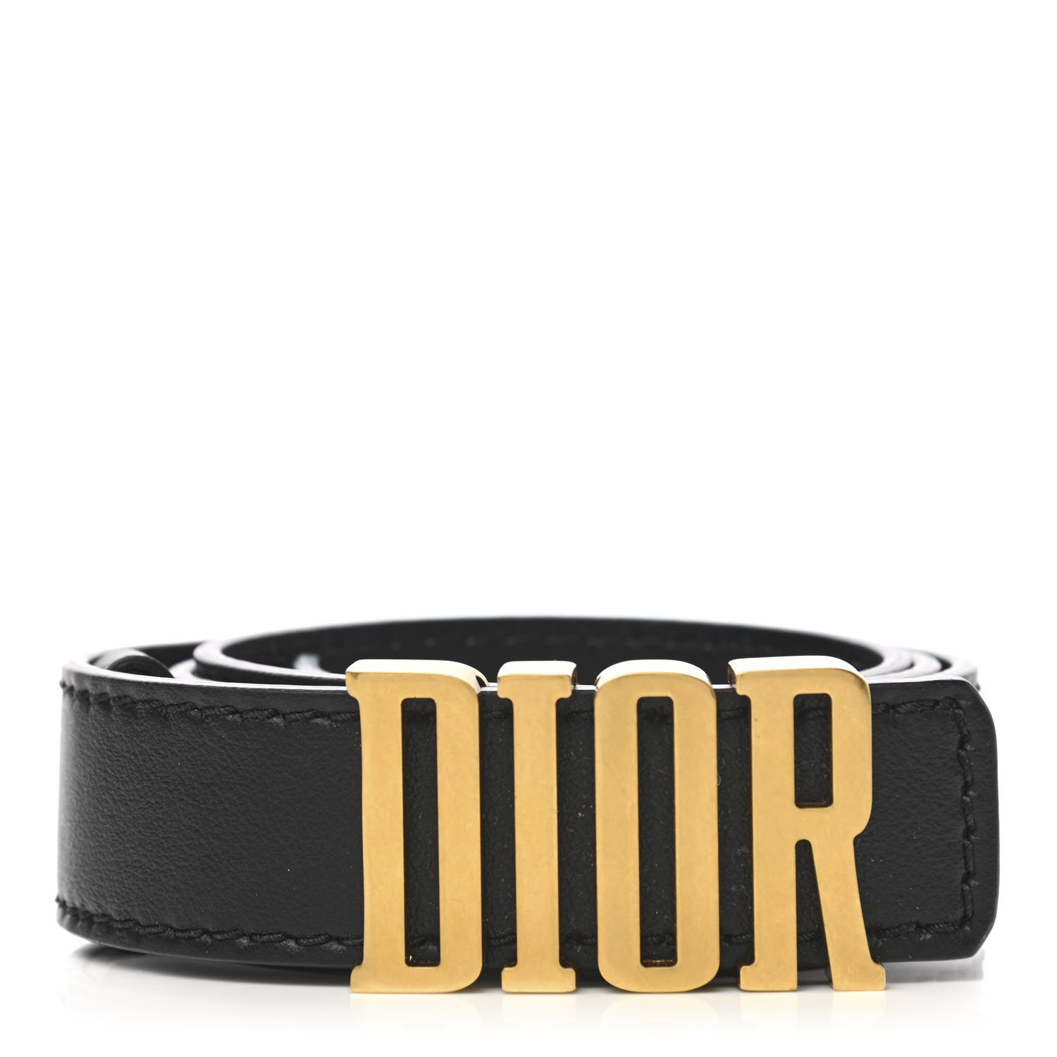 Christian Dior Calfskin D Fence Belt 75 Black 1 of 6