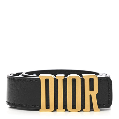 Christian Dior Calfskin D Fence Belt 75 Black 1 of 6