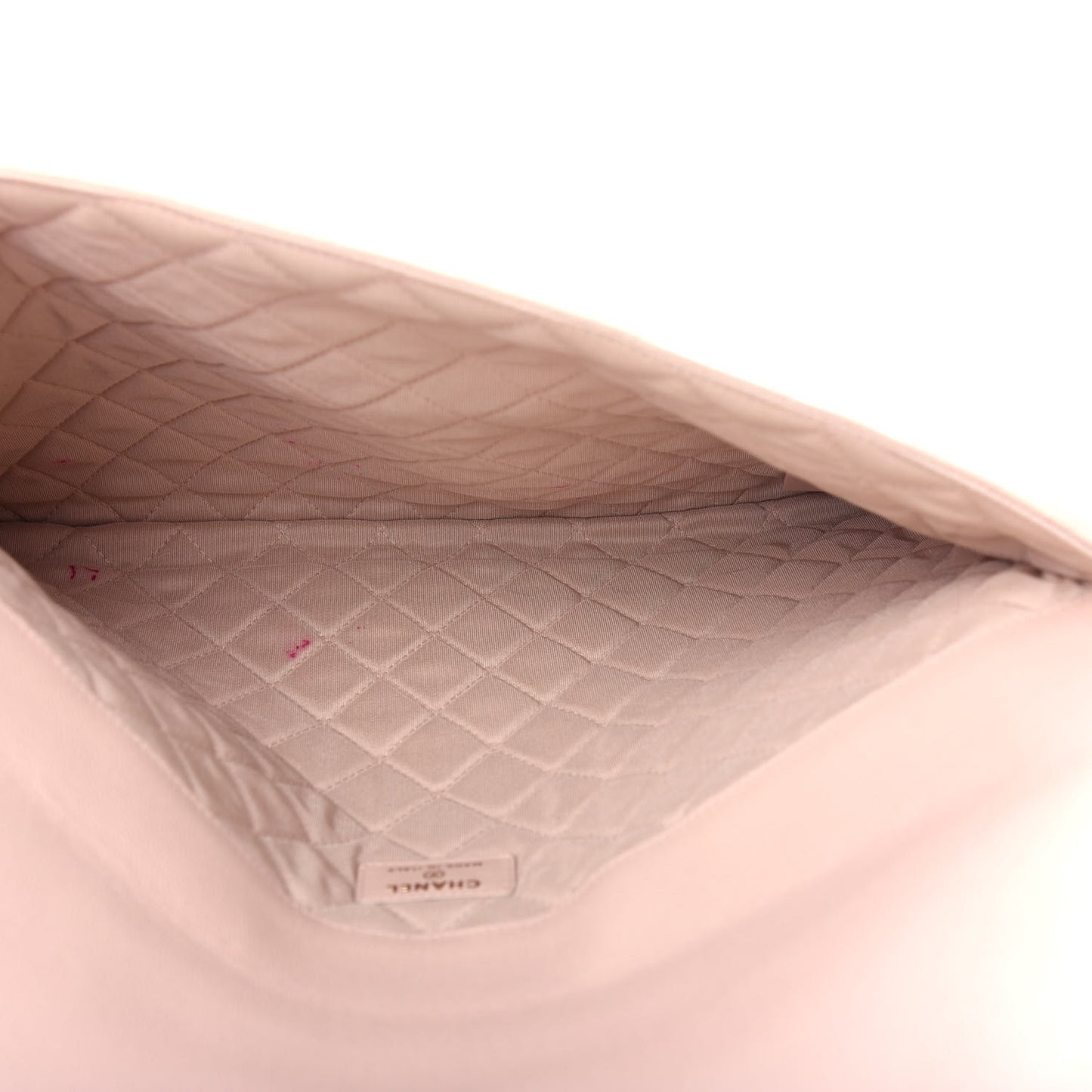 Caviar Quilted Large Golden Class Pouch Light Pink
